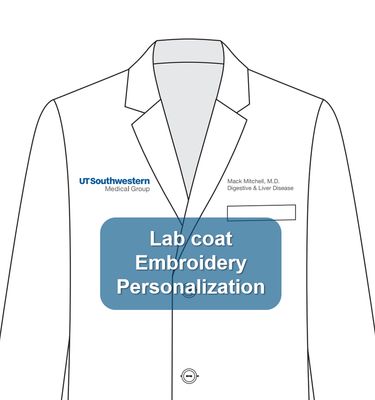 Lab Coat Embroidery Personalization