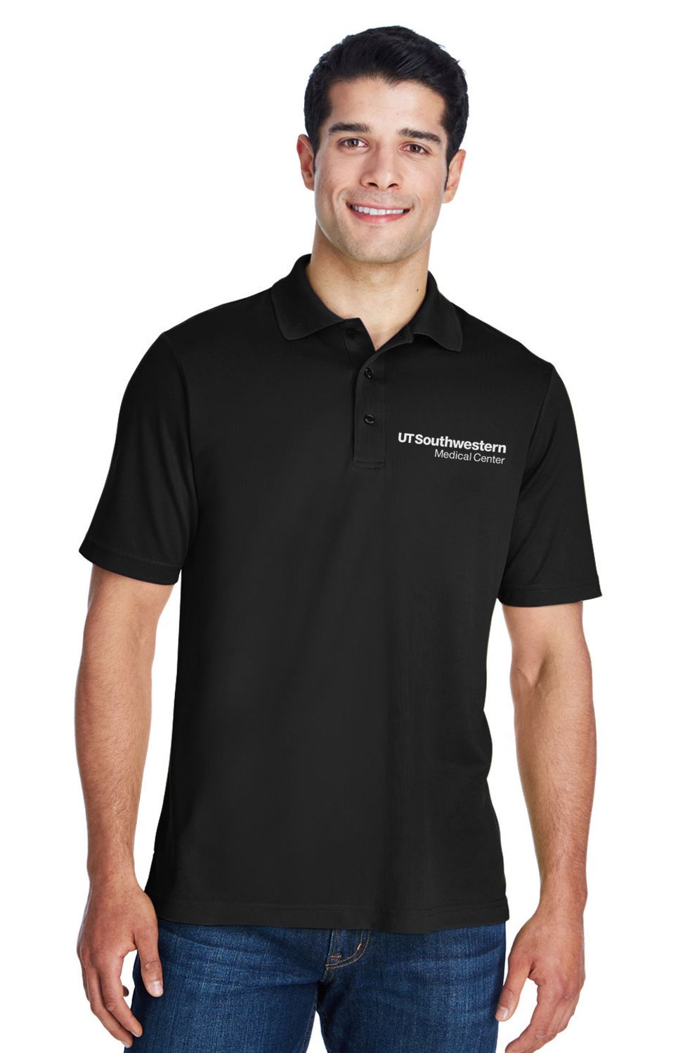 Core Performance 365 Short Sleeve Polo Shirt, Color: Black, Option: Men's, Size: XS