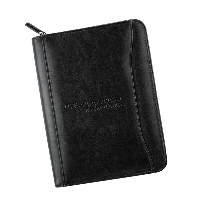UTSW Zippered Padfolio w/Debossing
