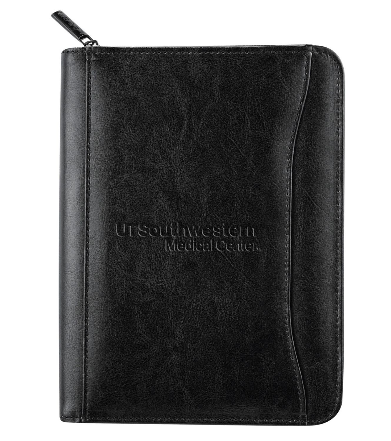 UTSW Zippered Padfolio w/Debossing, Size: Large