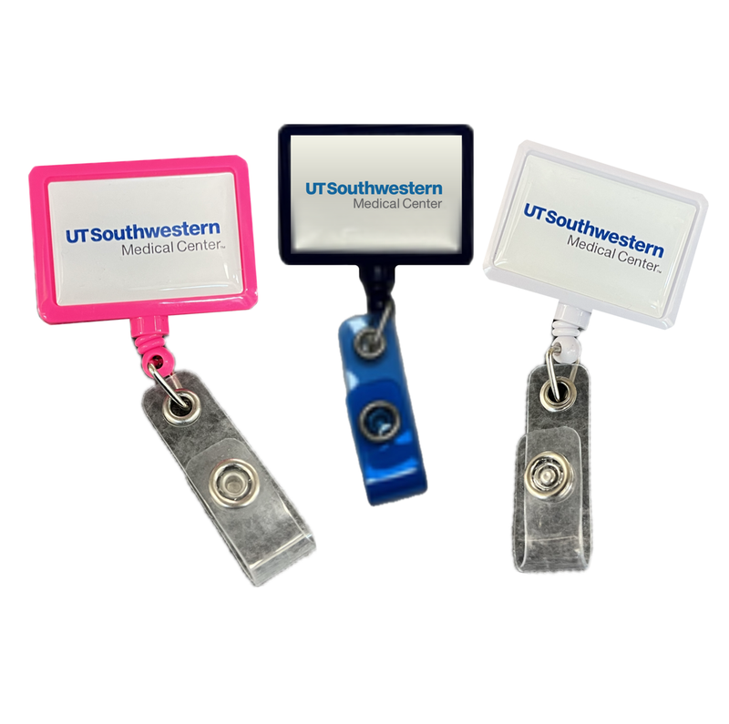 UTSW Rectangular Badge Reel