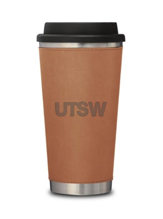 UTSW Stainless Steel Tumbler with Sleeve 16oz, Color: Tan