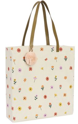 Ditsy Flower Canvas Tote