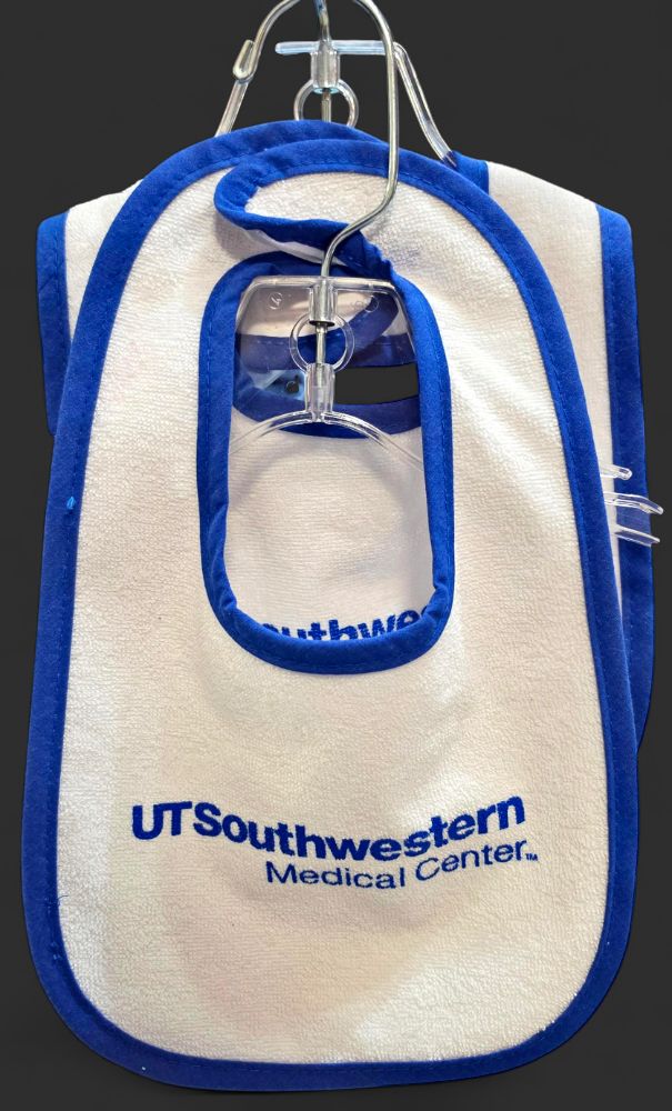 UTSW  Logo Baby Bib - (Blue &amp; White)