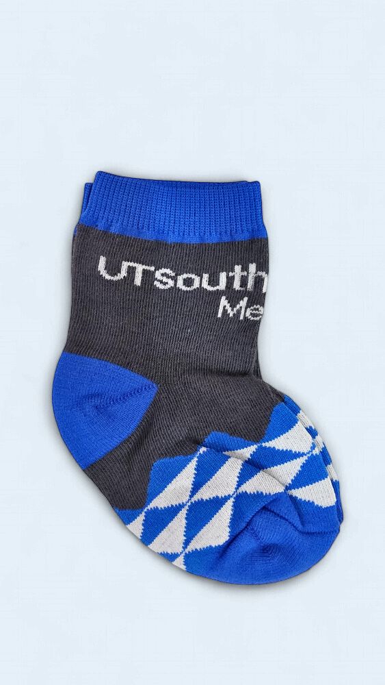 UTSW Infant Socks Grey/Blue/White