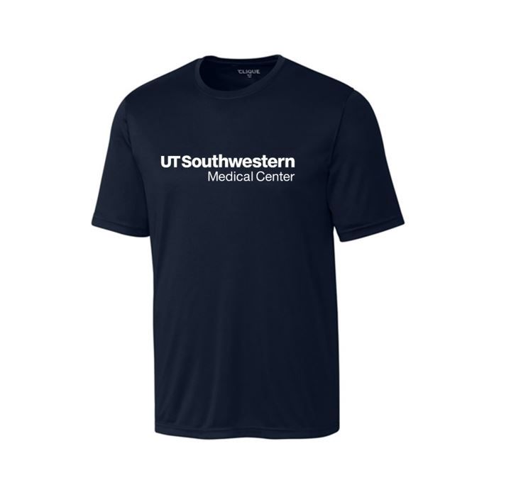 Performance Short Sleeve Tee with logo, Color: Navy, Size: Small