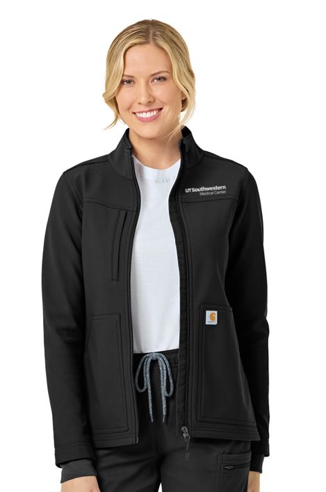UTSW Logo Carhartt Fleece Jacket, Color: Black, Gender: Ladies, Size: XS