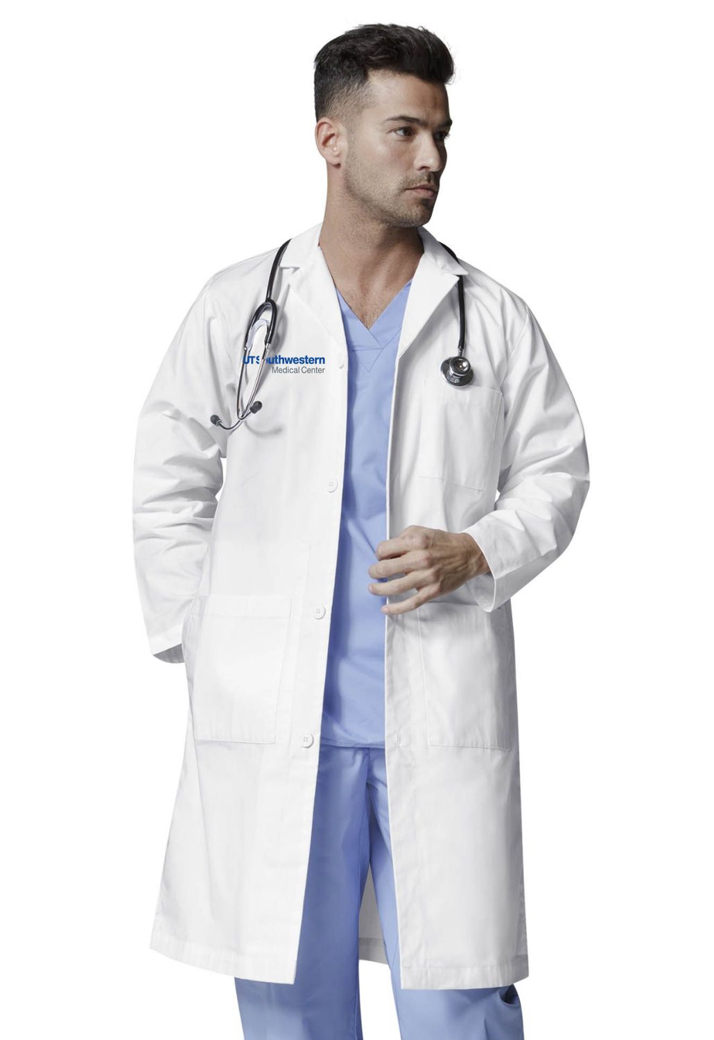 Wonderlab Mens Long Coat 7302 - White, Size: XS