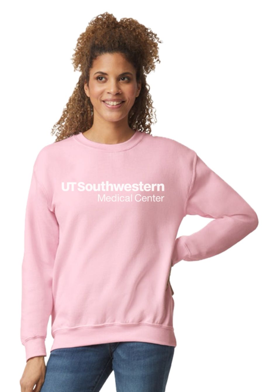 UTSW Light Pink Crewneck sweatshirt, Size: Small