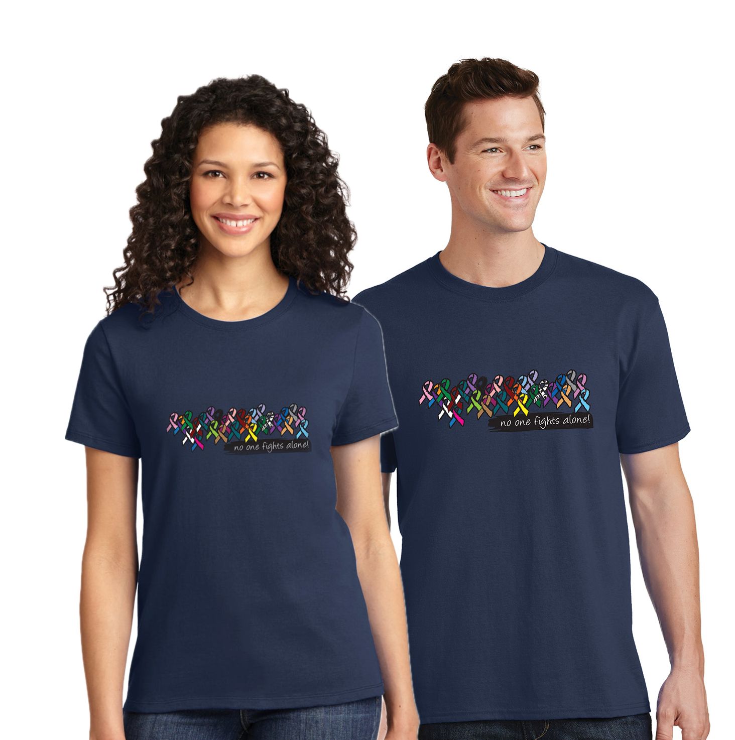 No One Fights Alone T-shirt - Navy Blue