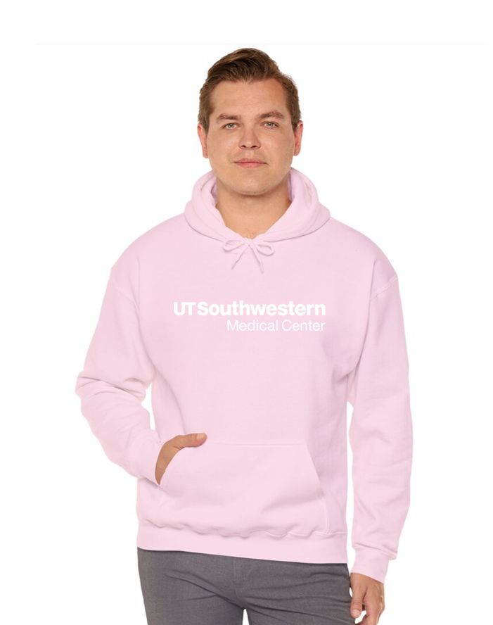 UTSW Hooded Sweatshirt - Light Pink, Color: Light Pink, Size: Small