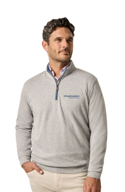 UTSWMC Johnnie-O Men's 1/4 Zip Pullover - Sully Light Gray