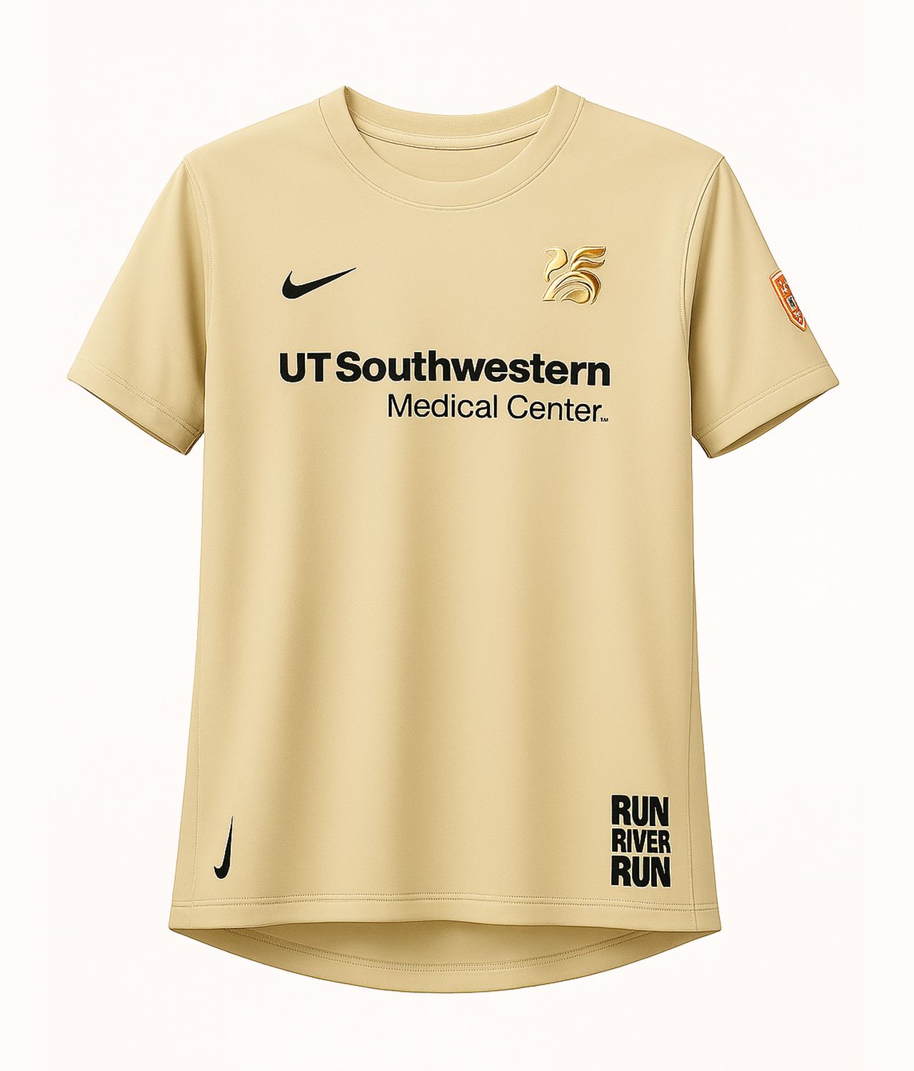 Dallas Trinity FC 25/26 Gold Jersey, Gender: Mens, Size: Small