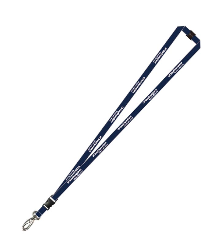 UTSW Navy Thin Lanyard