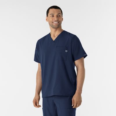 W123 Men's V-Neck Scrub Top 6355