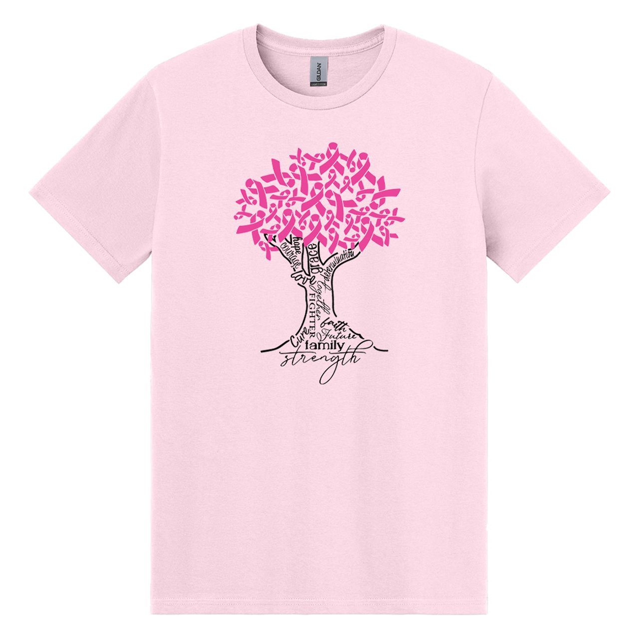 Breast Cancer Strength Tree T-Shirt -