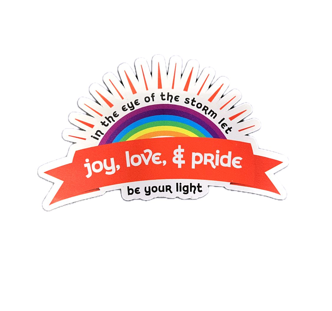 Joy, love &amp; pride Sticker