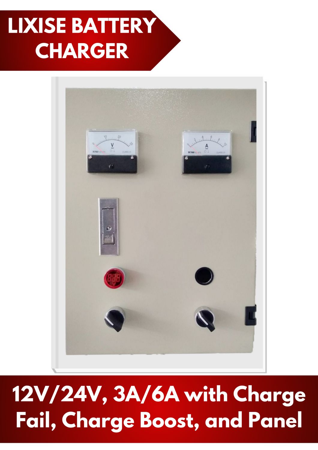 Lixise Battery Charger with Panel