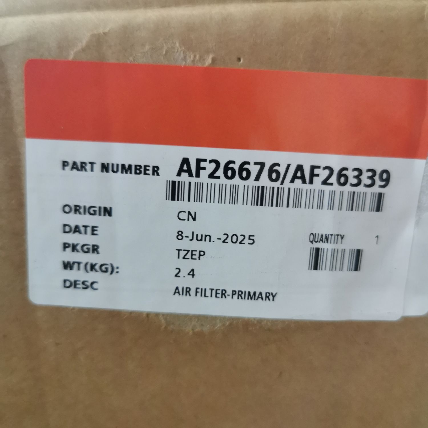AIR FILTER FLEETGUARD AF26676/AF26339