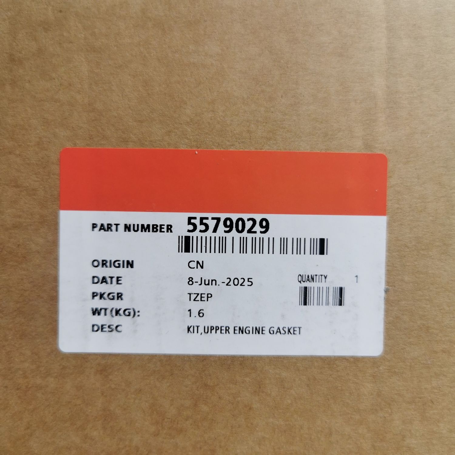 6L O/H UPPER GASKET 5579029