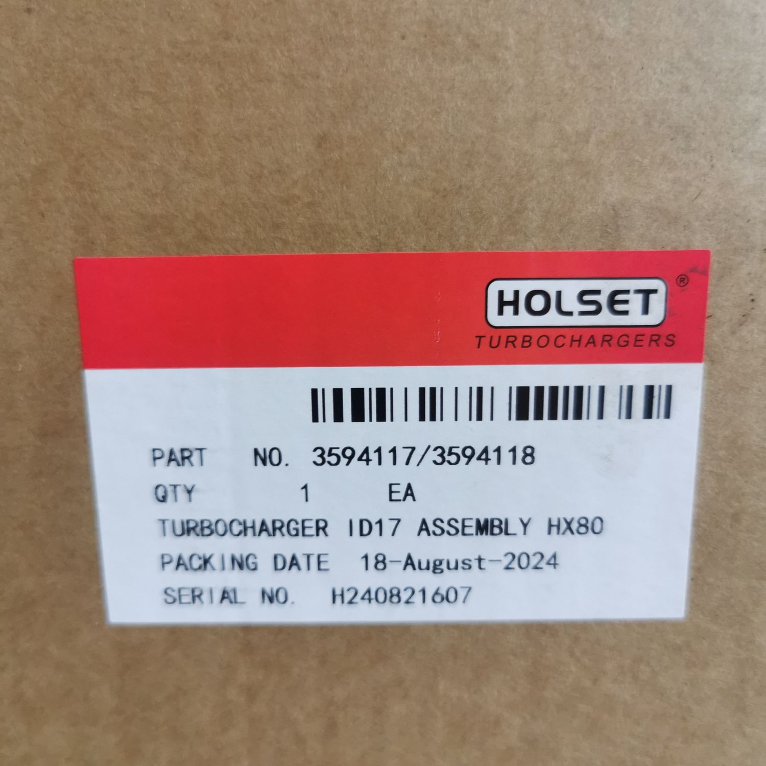Turbocharger 3594117 3594118