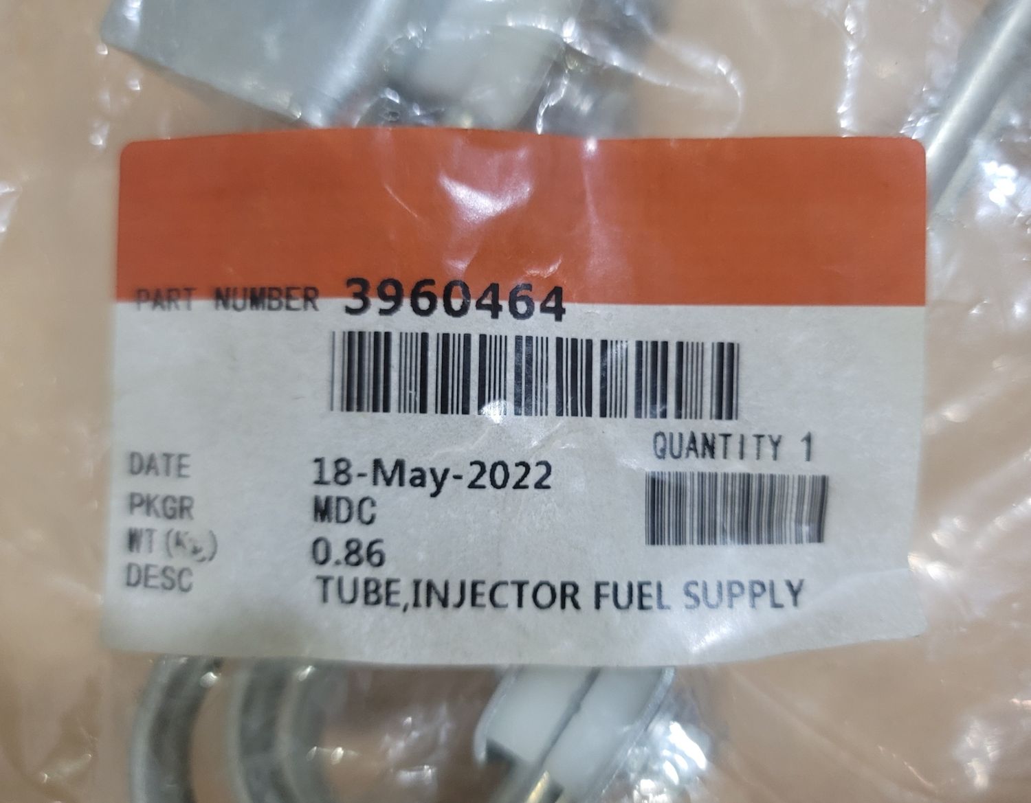 TUBE, INJECTOR FUEL SUPPLY