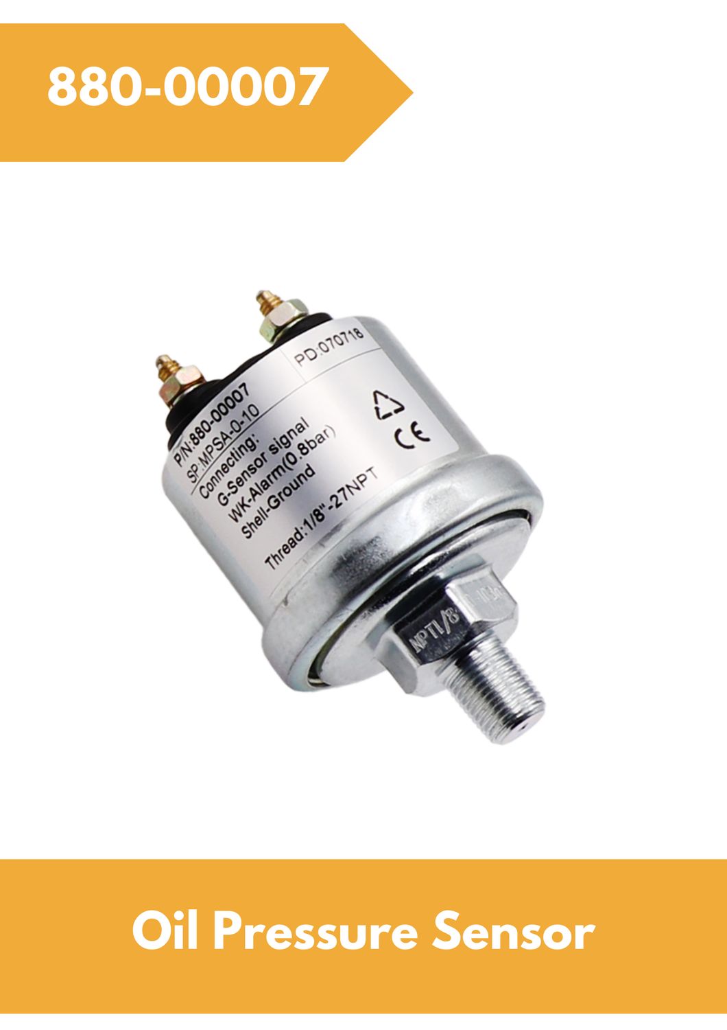 Oil Pressure Sensor 880-00007