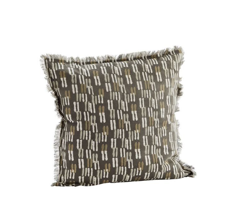 coussin gris/vert
