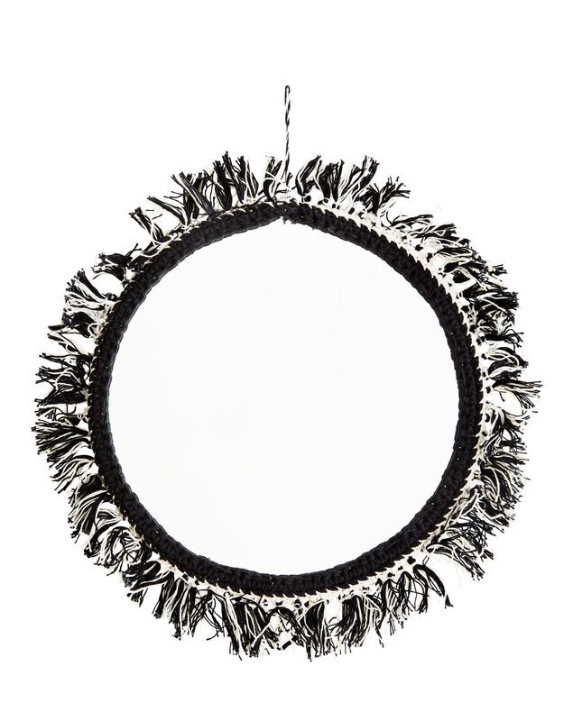 Hanging miroir cotton fringes