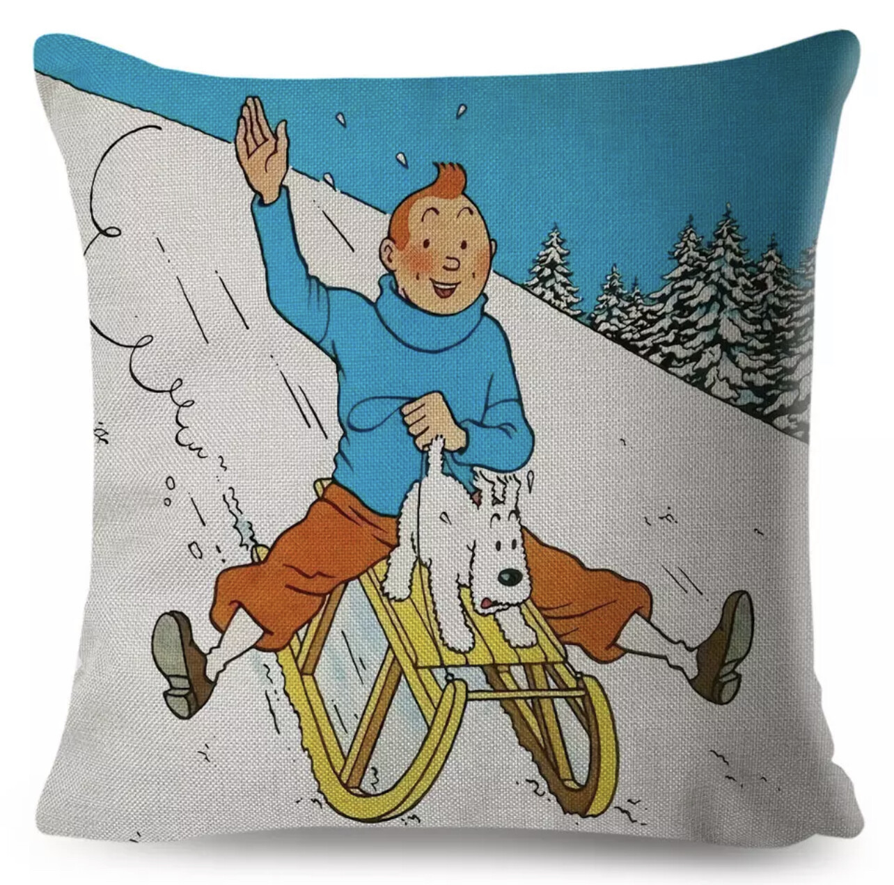 Tintin à la luge