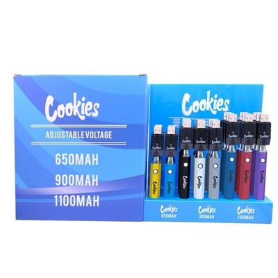 COOKIES ADJUSTABLE VOLTAGE BATTERIES 650MAH/900MAH/1100MAH 24/CT