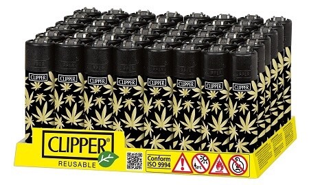 CLIPPER LIGHTER GOLDEN LEAVES REUSABLE 48/CT