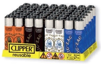 CLIPPER LIGHTER REUSABLE MICRO MINI ZIG ZAG 48/CT