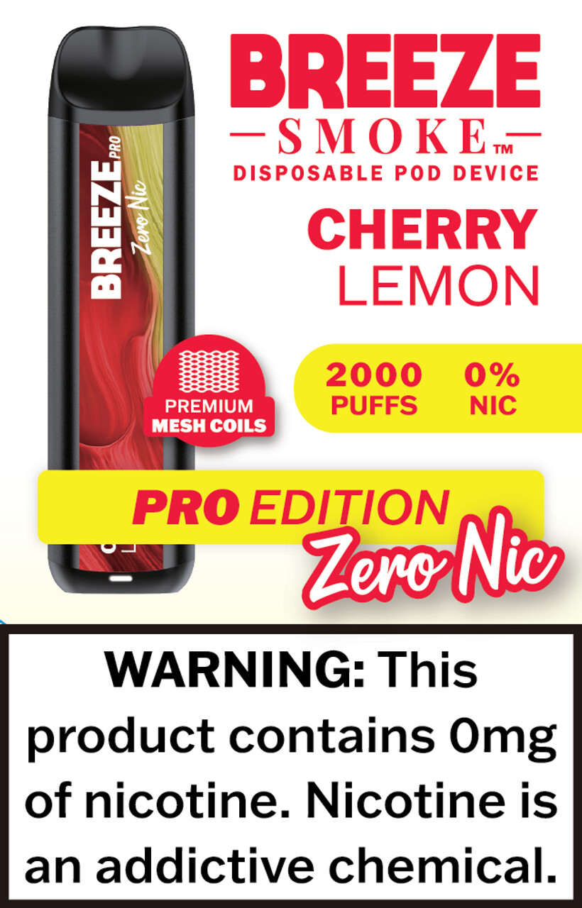 BREEZE PRO 0 NIC - CHERRY LEMON 10/CT