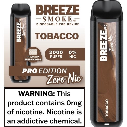 BREEZE PRO 0 NIC - TOBACCO 10/CT