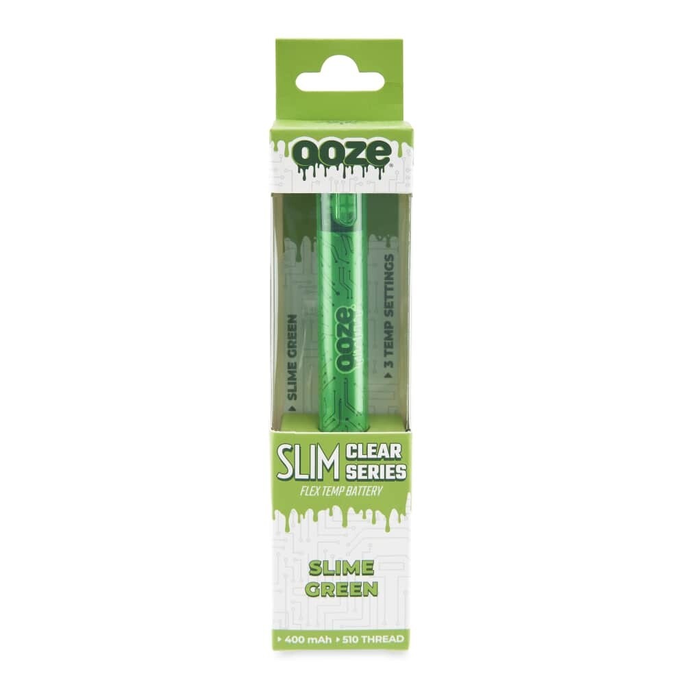 OOZE SLIM CLEAR SERIES FLEX TEMP BATTERY SLIME GREEN 24/CT