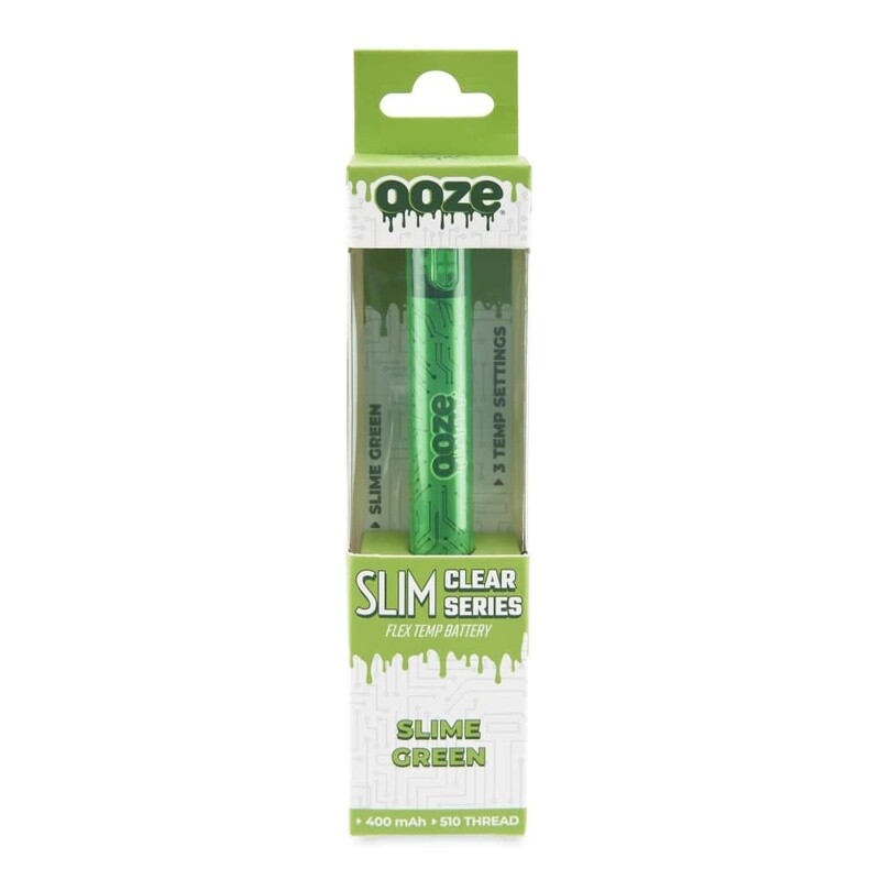 OOZE SLIM CLEAR SERIES FLEX TEMP BATTERY SLIME GREEN 24/CT