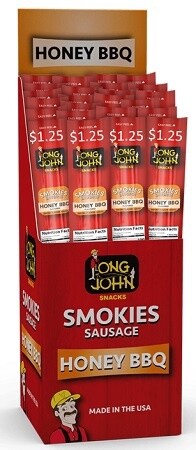 LONG JOHN SNACKS SMOKIES HONEY BBQ 24/CT