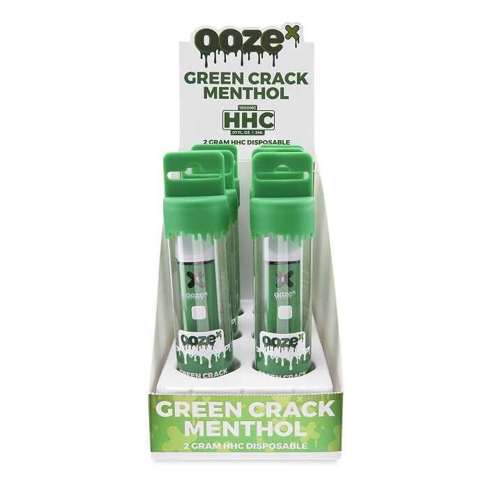OOZE X GREEN CRACK MENTHOL 2 GRAM HHC DISPOSABLE 1800MG 6/CT