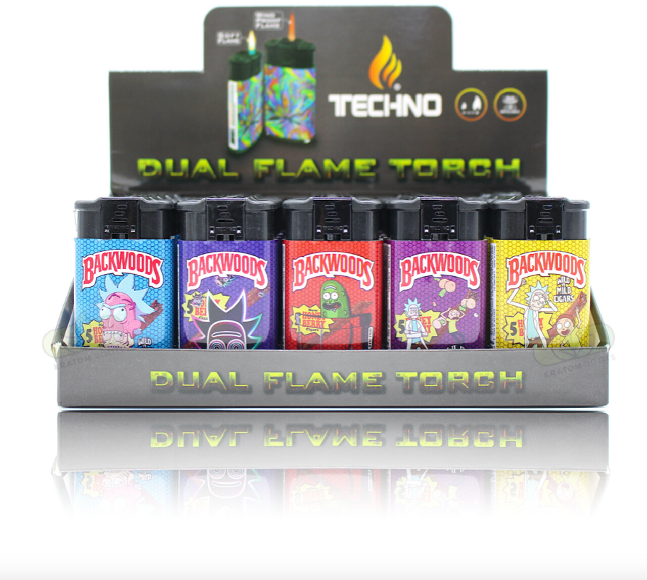 TECHNO DUAL FLAME TORCH LIGHTERS 25/CT