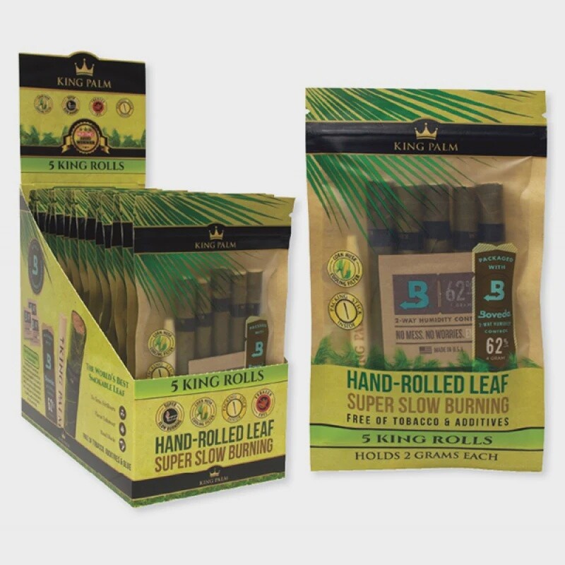 KING PALM 5 SUPER BLOW BURNING ROLLS KING 2 GRAMS EACH 15/CT