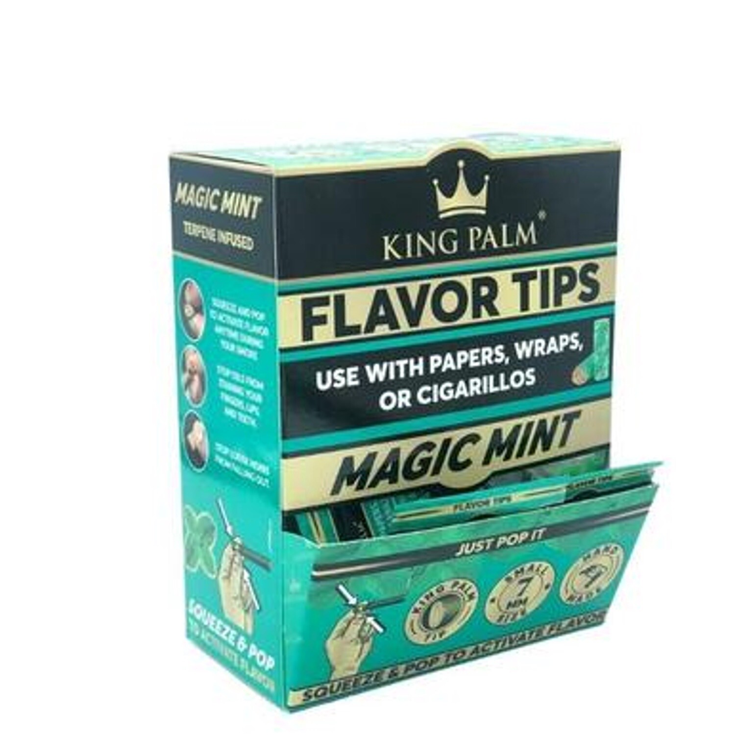 KING PALM FLAVOR TIPS MAGIC MINT 7MM 50/CT