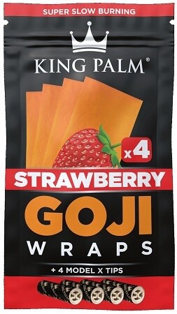 KING PALM GOJI WRAPS STRAWBERRY 4PK 15/CT