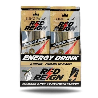 KING PALM LIMITED EDITION ENERGY DRINK 2 MINIS HOLDS 1G EACH RED REIGN FLAVOR 20/CT
