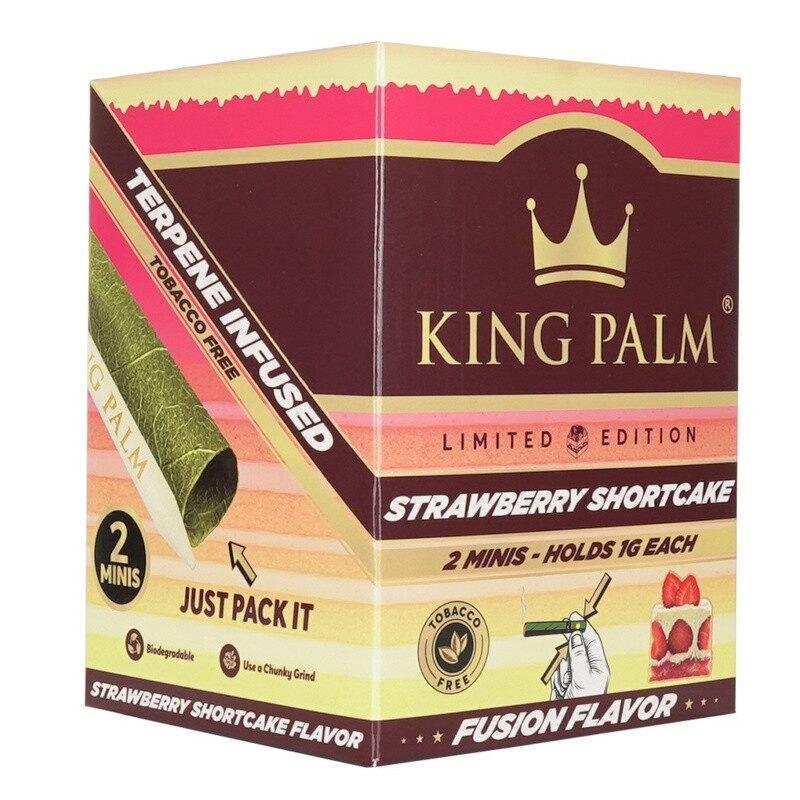 KING PALM LIMITED EDITION STRAWBERRY SHORTCAKE 2 MINIS HOLDS 1G EACH FUSION FLAVOR 20/CT