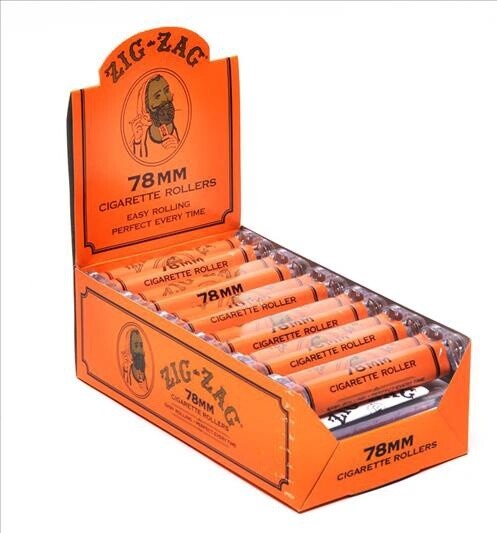 ZIG ZAG ROLLER MACHINE 78MM ORANGE 12/CT