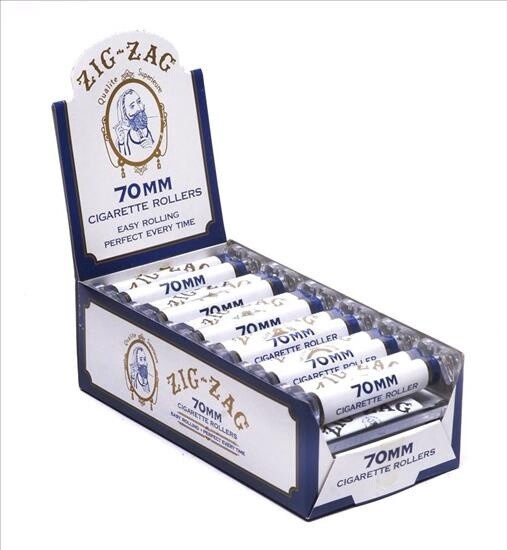 ZIG ZAG ROLLER MACHINE 70MM WHITE 12/CT