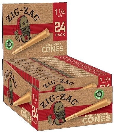 ZIG ZAG PAPER CONES 1 1/4 UNBLEACHED 24PK 12/CT