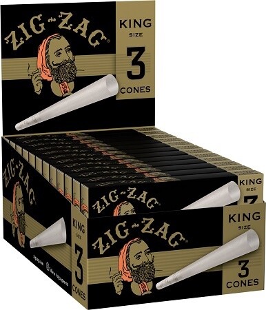 ZIG ZAG PAPER UTLRA THIN CONES KING SIZE 3PK 24/CT