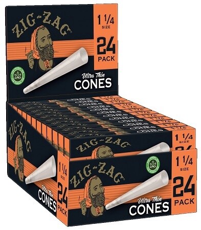 ZIG ZAG PAPER CONES 1 1/4 ULTRA THIN 24PK 12/CT